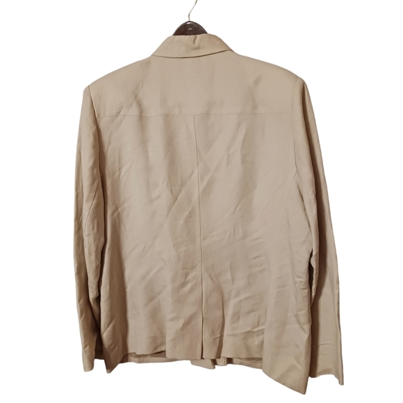 NYGARD Collection Linen Blend Beige Lightweight Blazer Ladies Plus Size 18 - Picture 2 of 5